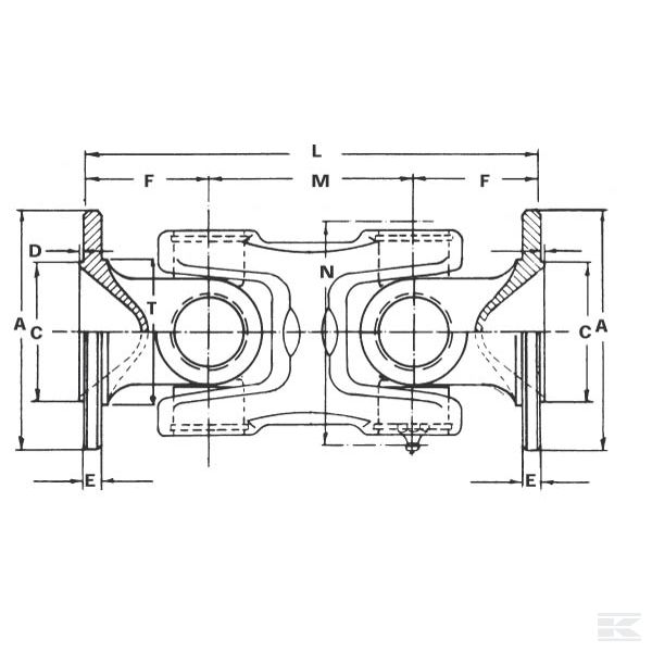 EDS24100064 Двойн вилки M=64 30°
