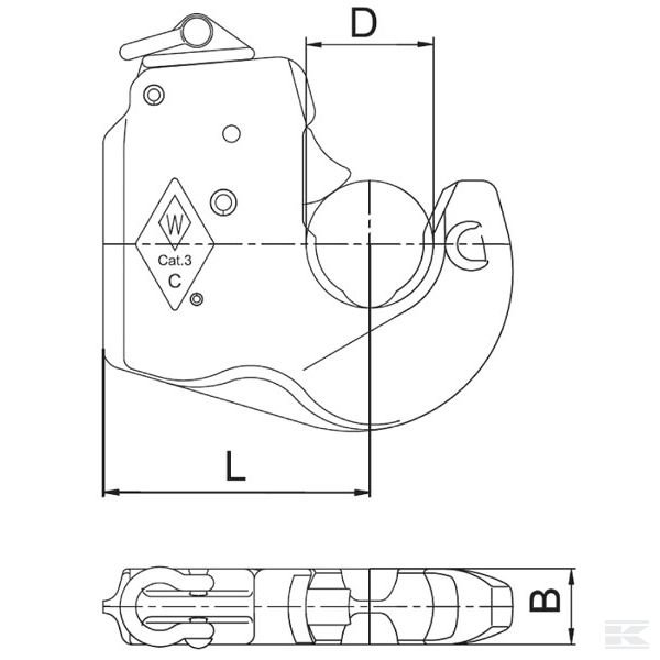 1201718 +Hook weld-on cat. 3