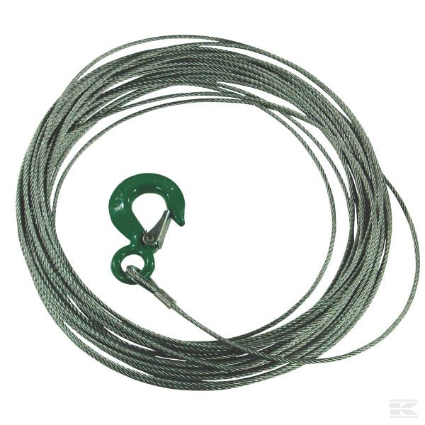 2221005 +Winch cable 5mmx15m + hook cpl.