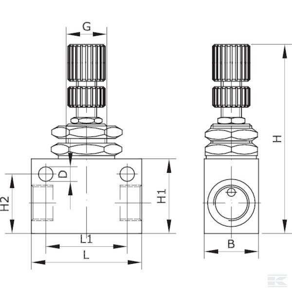 FCVU12 +Flow control valve