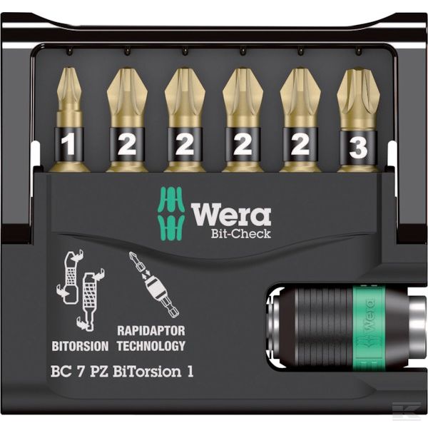 05340260001WERA Набор бит 7 pcs.