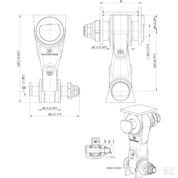 BR22KS Подвески с 2 тормозами BR22KS