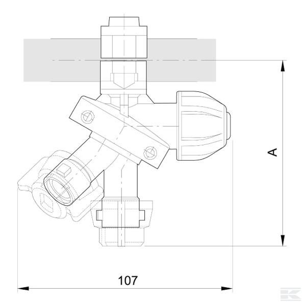 4012767 Откид. скоба Tri-Jet 1" F.10