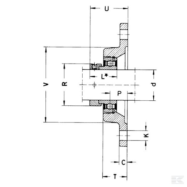 PCFT35 Подшипник фланцевый в сборе