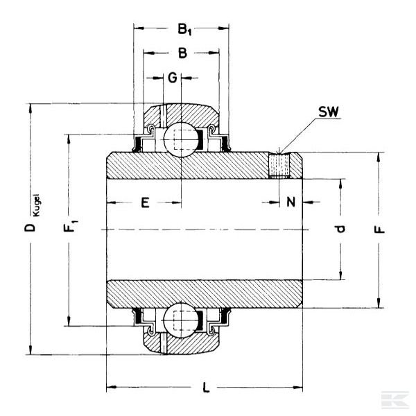 GYE60214KRRB Вставка подшипника