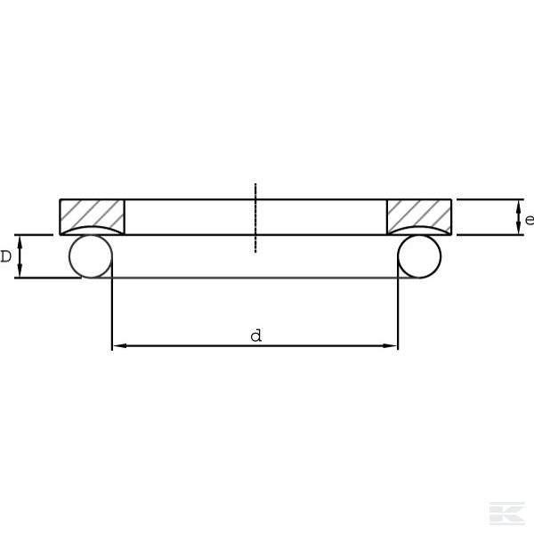 BU18987534 Опорное кольцо 189,87x5,34 e=1,7