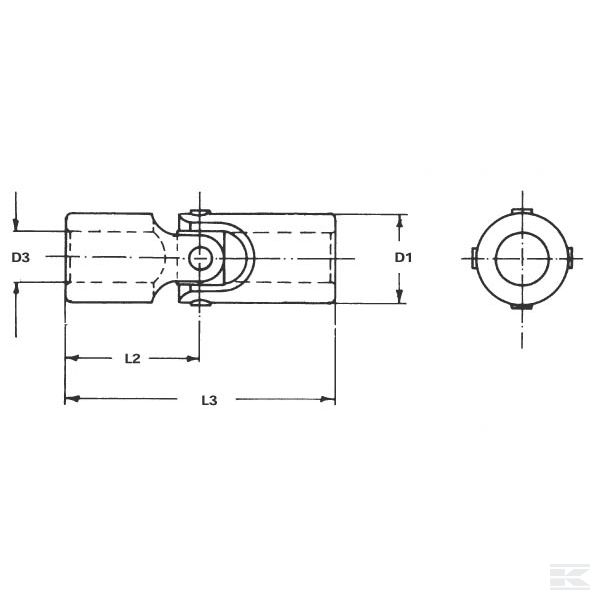 EDS50025100 Шарнир карданный с крестовиной