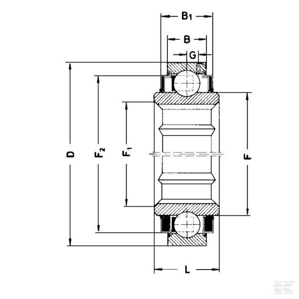 SK014205KRR Рад. шарикоподш. 6-гр. цил.