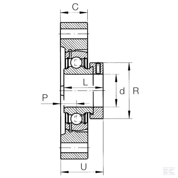 GLCTE35 Подшипник фланцевый в сборе