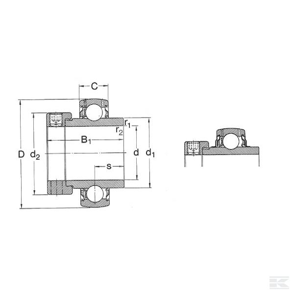 YEL2052RFSKF Вкладыш подшипника SKF