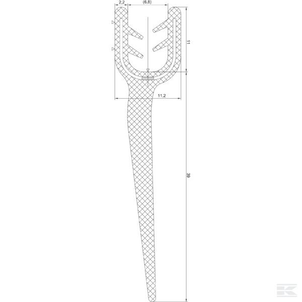 CA3671 Резиновый уплотнитель 39мм