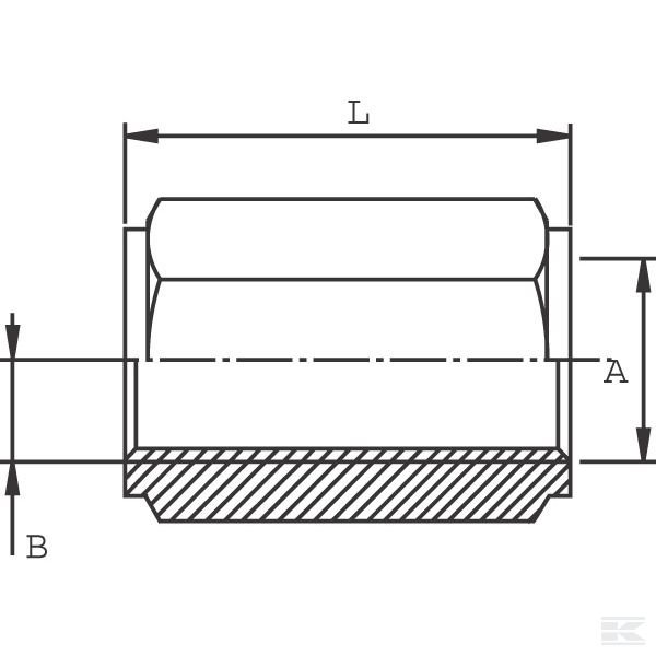 ZB24 Шестигранная втулка 1 1/2 BSP