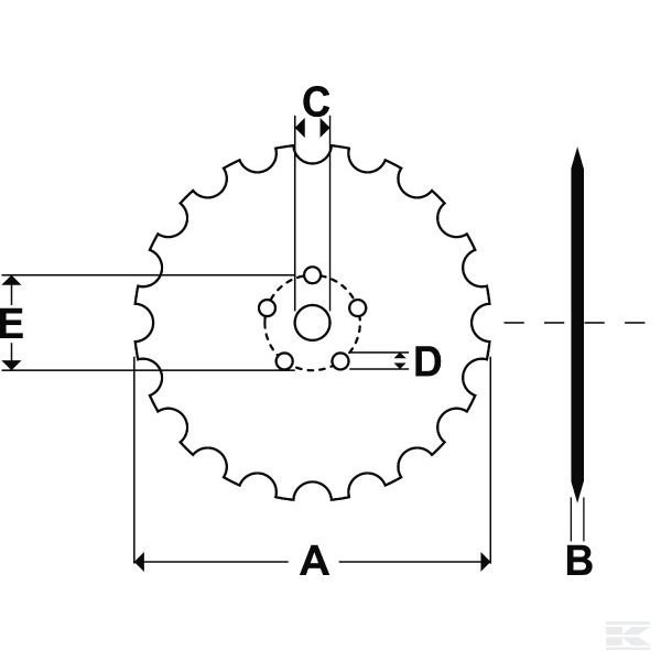 AC353950 Диск CX-Mulch орг.