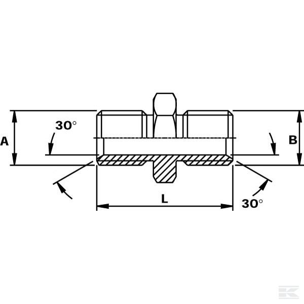 DNB10RVS Адаптер M 5/8 нержавеющ. сталь