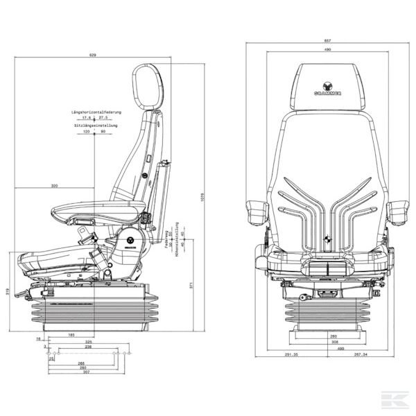 G1294557 Сиденье Actimo XL 12 В