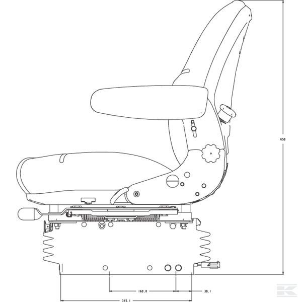 AS3030D Сиденье с пневмат. подвеской