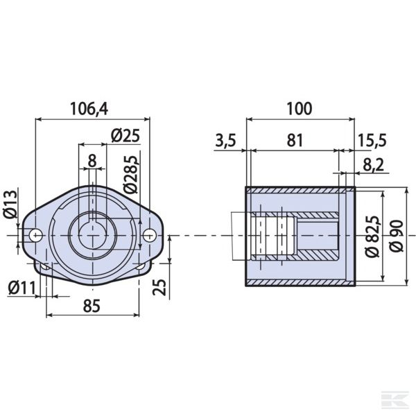 AR5350 Комплект монтажный для гидравлического мотора