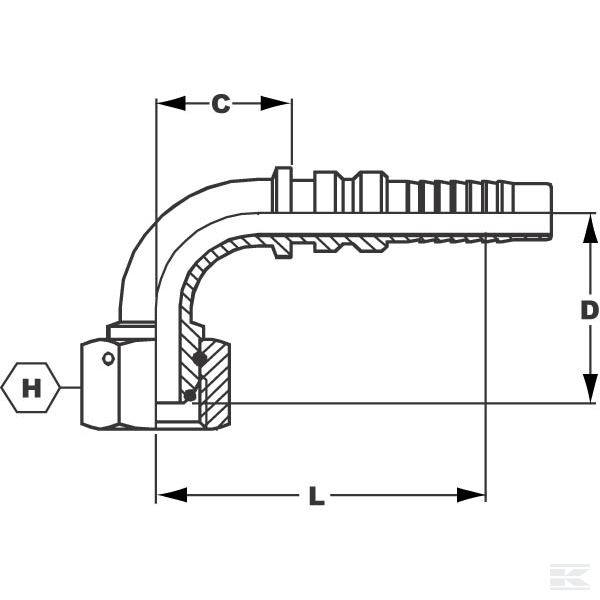 DKRH201290 Пресс-фитинг 3/4 BSP