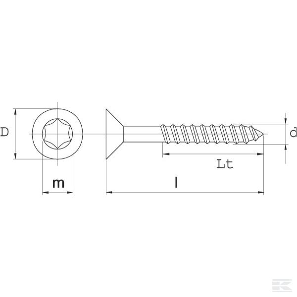 SPST450RVSP001 Шуруп для ДСП V2A 4x50