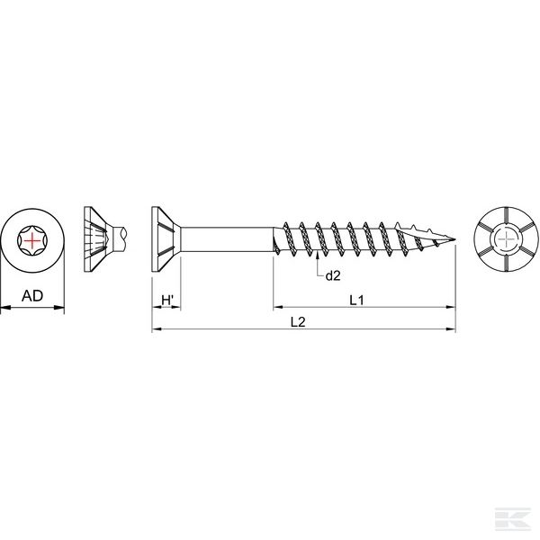 SPT525 Шуруп д. ДСП TX 5x25 оцинк.