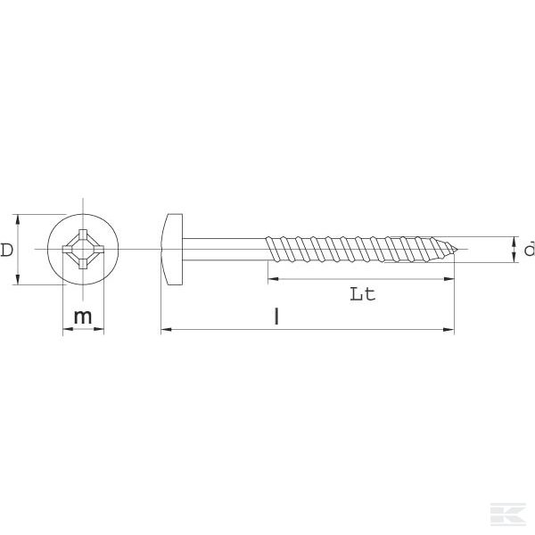SPL516P200 Шуруп для ДСП CKKK 5x16 оцинк.