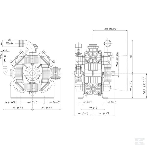 289220973VD Насос Poly 2180-VD Bertolini