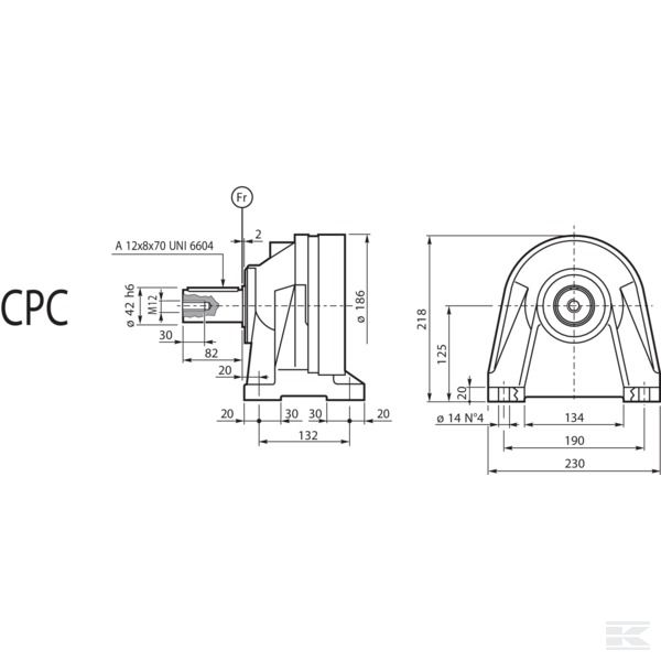 PD94708507000 Выходной вал US100/160 CPC