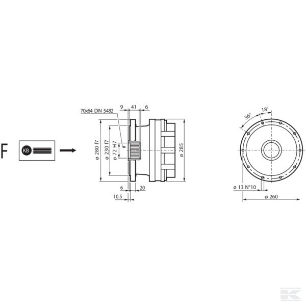 PD94715502000 Выходной вал US 700 F
