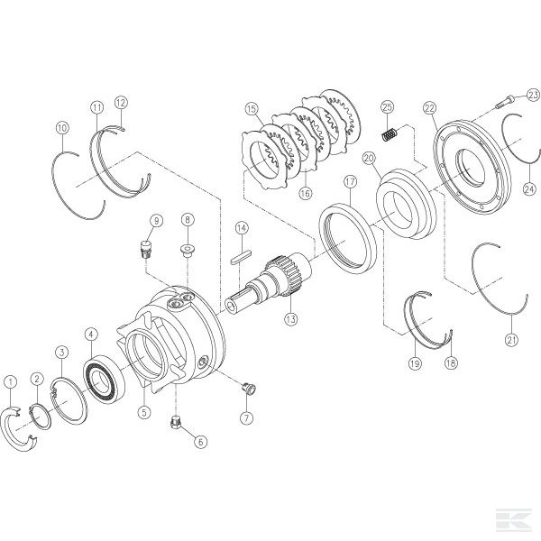 RF288 Пластинчатый тормоз RF 2/21OMP/OMR