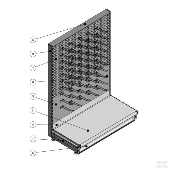 RACK1401K Верхняя полка с крюком