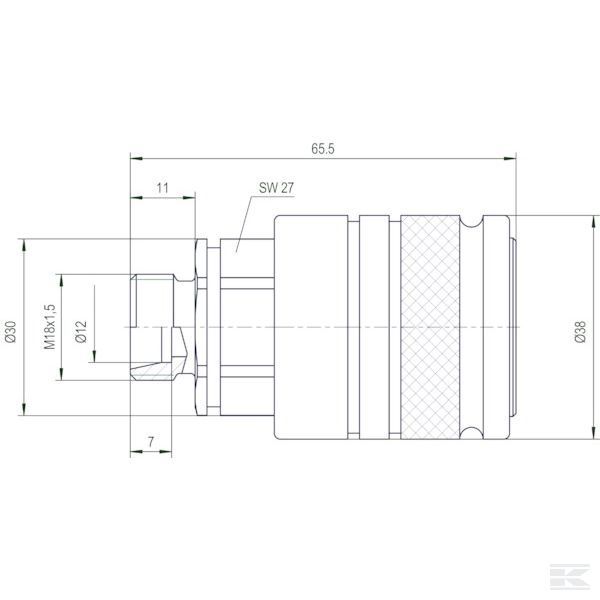 SKPF12L18N Муфта соединительная 12L