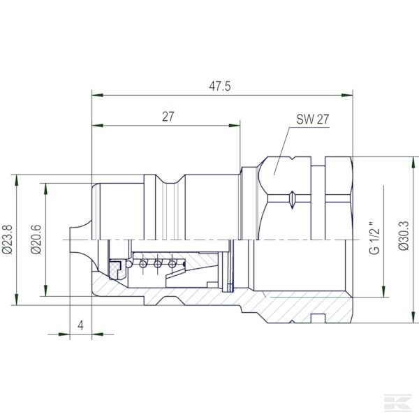 SKPM12C08N Штекер соединительной муфты IG 1/2"