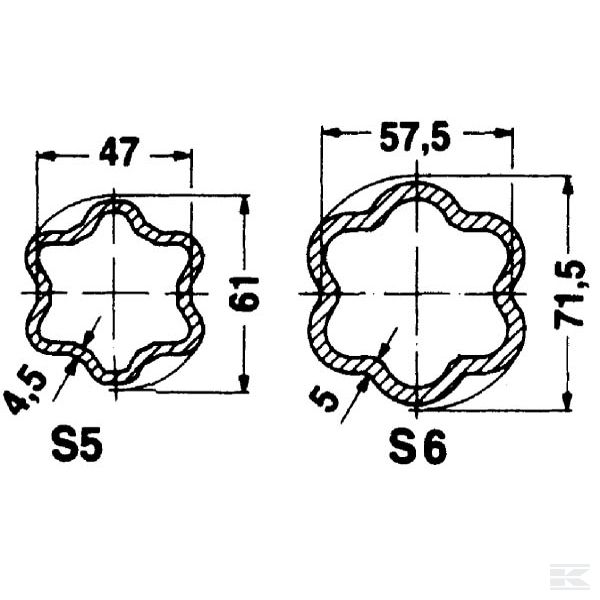 75461121400 Труба профильная S6 1400 мм