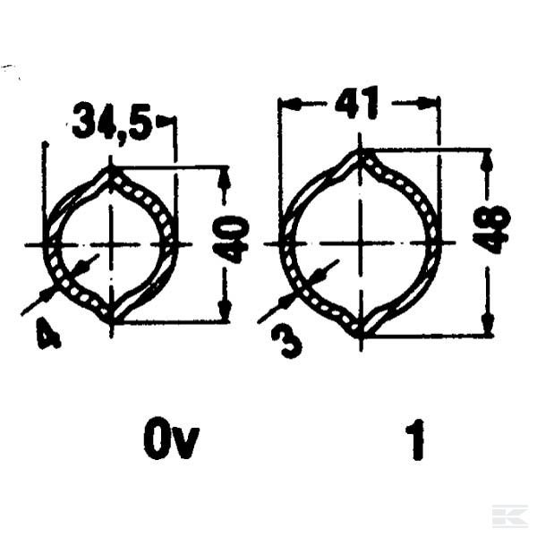 75111501400 Труба профильная 0V 1400 мм