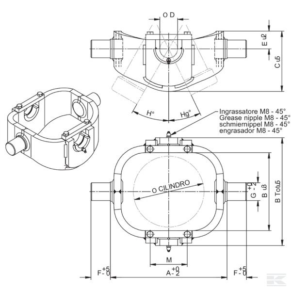 TC97215 Кольцо кардана D 7-215