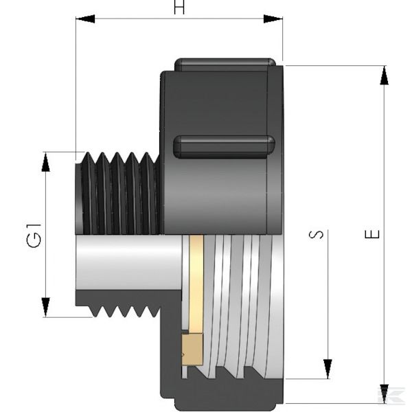 0102424050766 Соединение IBC FM S60x6 - 1"
