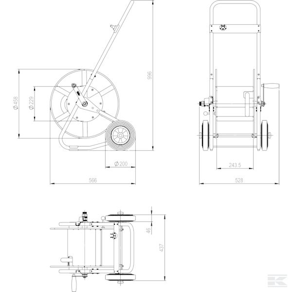 AKS11450 Тележка для шланга Forever