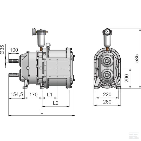 PPK0000241 Роторный насос VX136-210QS