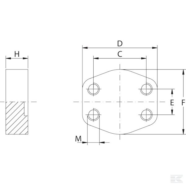 GFC312M Глухой контрфланец SAE