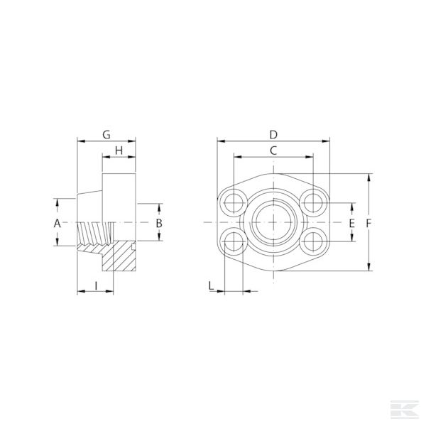 AFS356G40 Фланец SAE