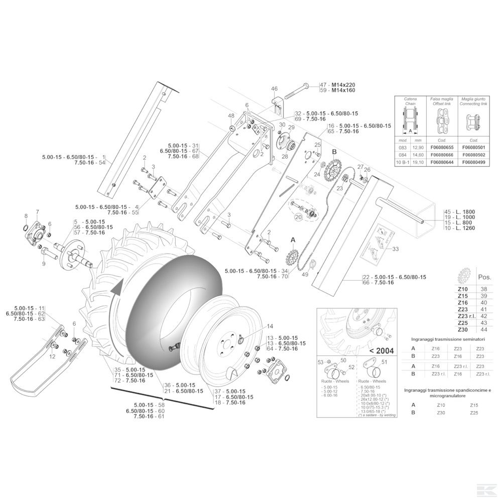 G22270281R Ось колеса