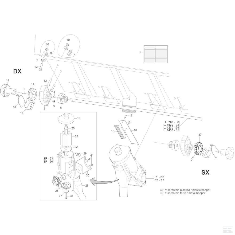 G16670040R Дозатор удобрений в сборе