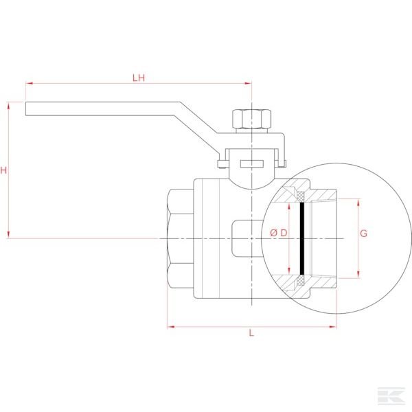 BVS1FSS Кран шаровой hст 2xВнут.р. 1''