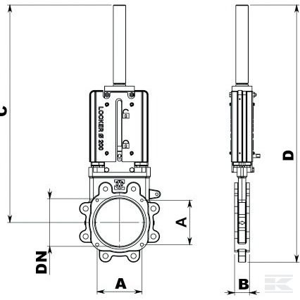 LVB200H Задвижка 8" гидравл. BP LOCKER BiDi