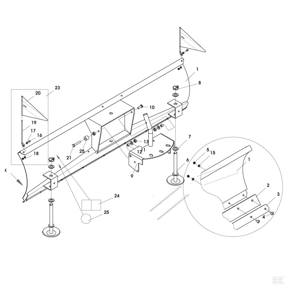 HK003011 Резиновая планка 1,5 м
