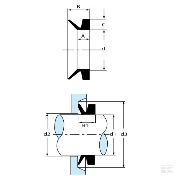 VR150LVP001 Клин. уплотнение Ø 150мм Viton