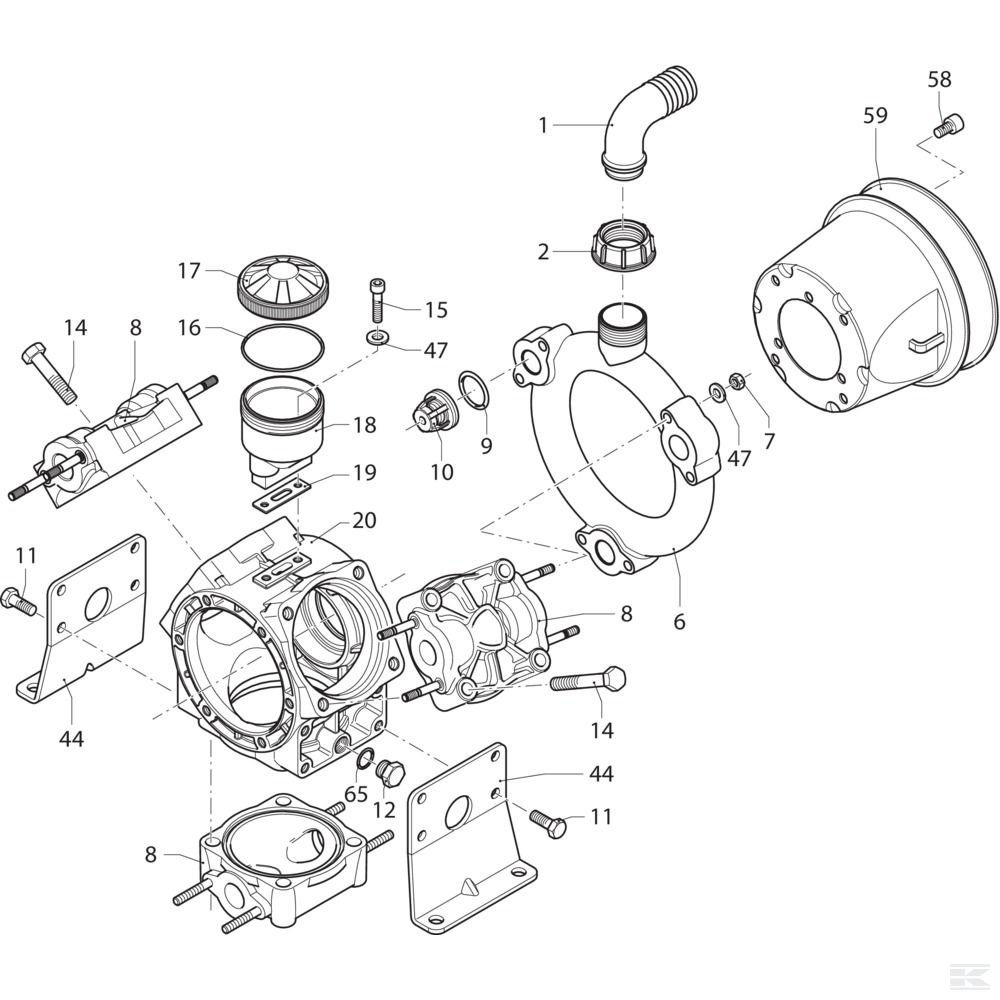 AR1569 К. кр. н. 1 3/8"-OMP/OMR 32 мм