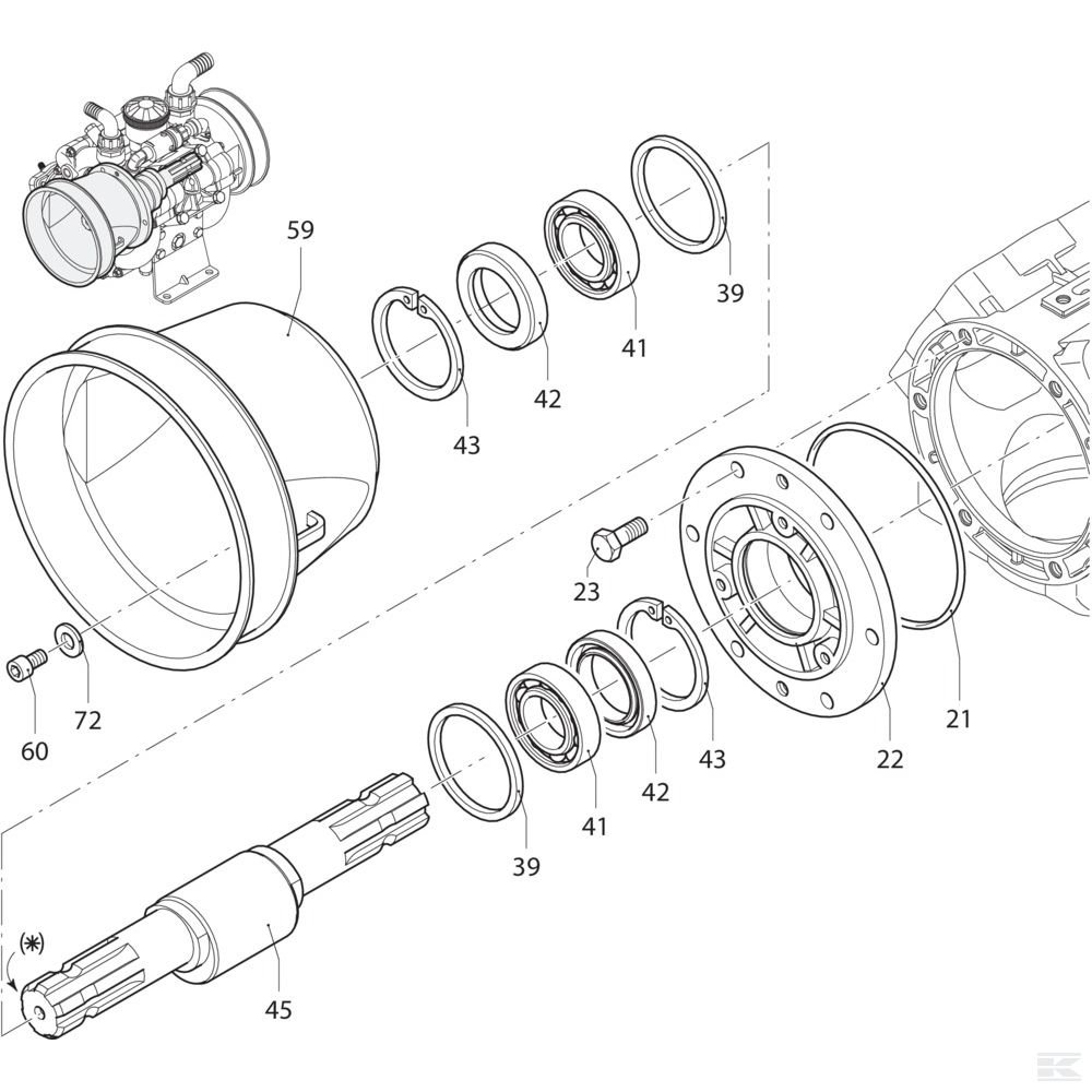 AR1569 К. кр. н. 1 3/8"-OMP/OMR 32 мм