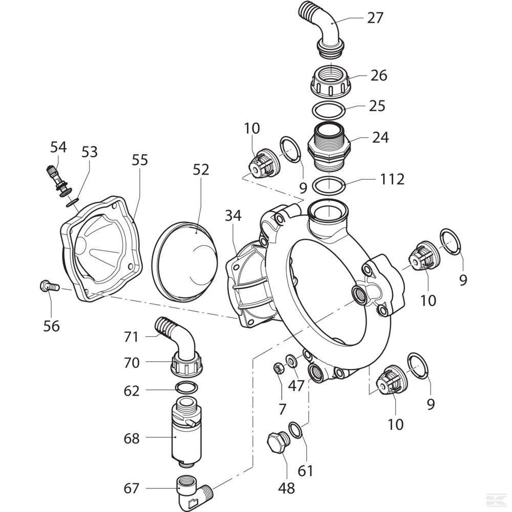 AR1569 К. кр. н. 1 3/8"-OMP/OMR 32 мм