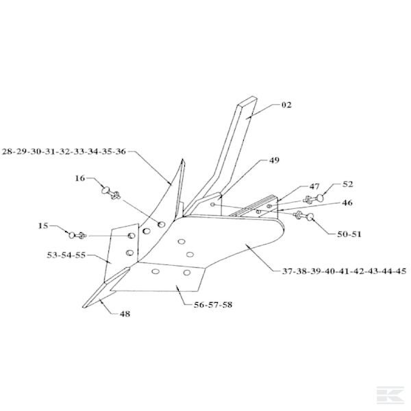 0030321100 +Mouldboard 4b rh